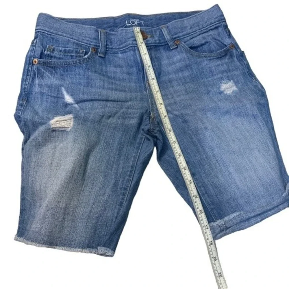 Loft Bermuda Jean Shorts Size 0 or UK 25 - Picture 6 of 7
